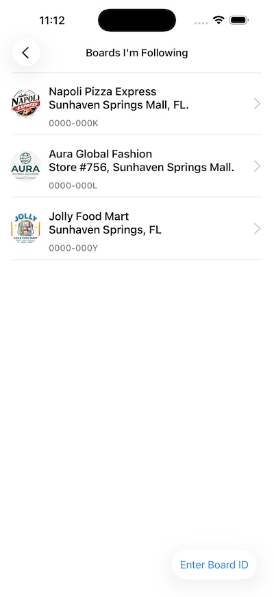 Board8 App Interface Preview